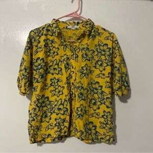 VANS size small tropical trendy button up